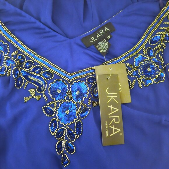 NWT J Kara Handmade Beaded Dress, 16 - Picture 5 of 11